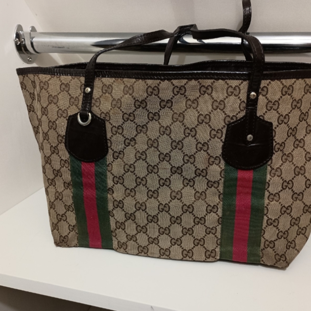 Vintage Gucci Jolie GG Supreme Web Tote – Dual Stripe | SOLD